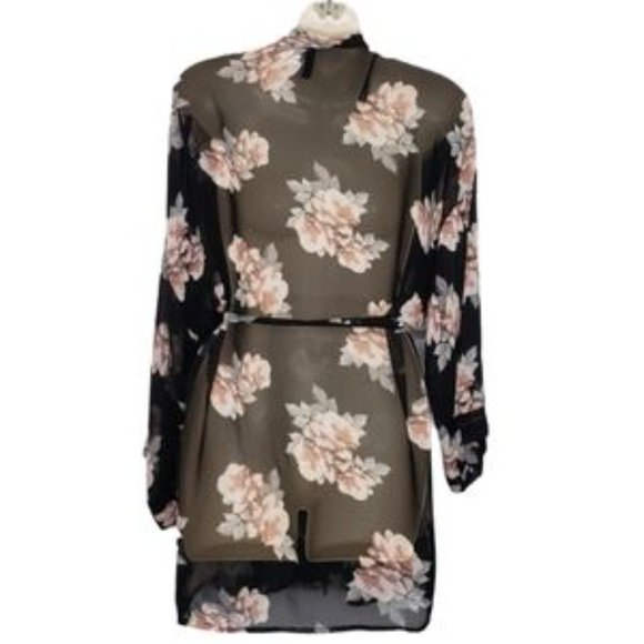 H&M DIVIDED floral belted Kimono large - Picture 8 of 8